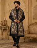MIDNIGHT GULBAHAR EMBROIDERED STOLE MEN
