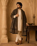 NOIR PAISLEY HERITAGE SHAWL MEN