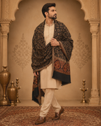 Jaali with Paisley Border design , Men shawl