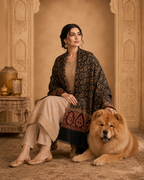 NOIR MOSAIC HERITAGE SHAWL WOMEN