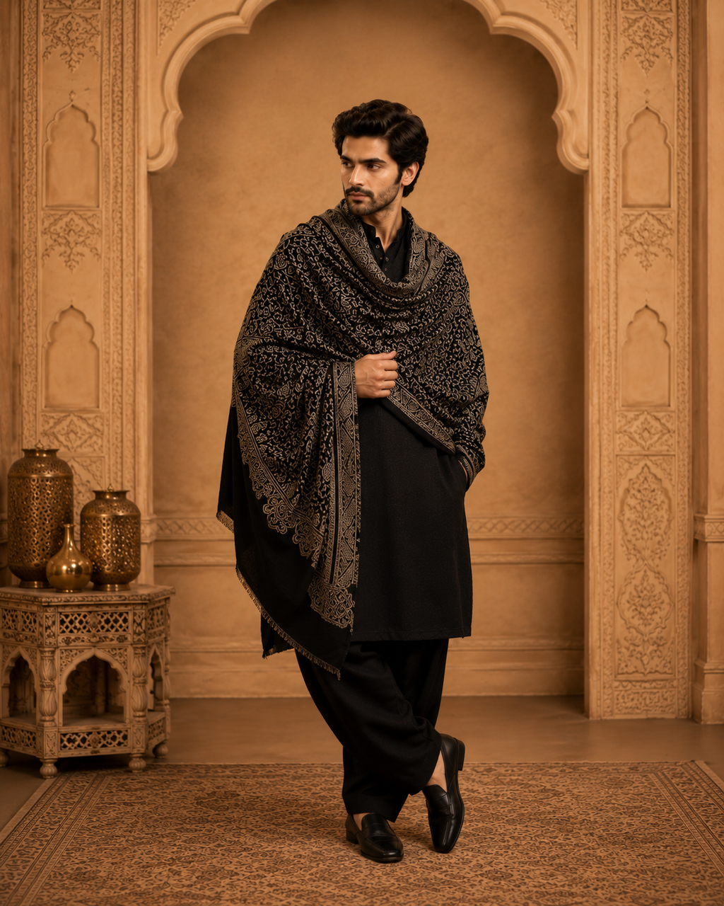 traditional paisley pattern, Men shawl