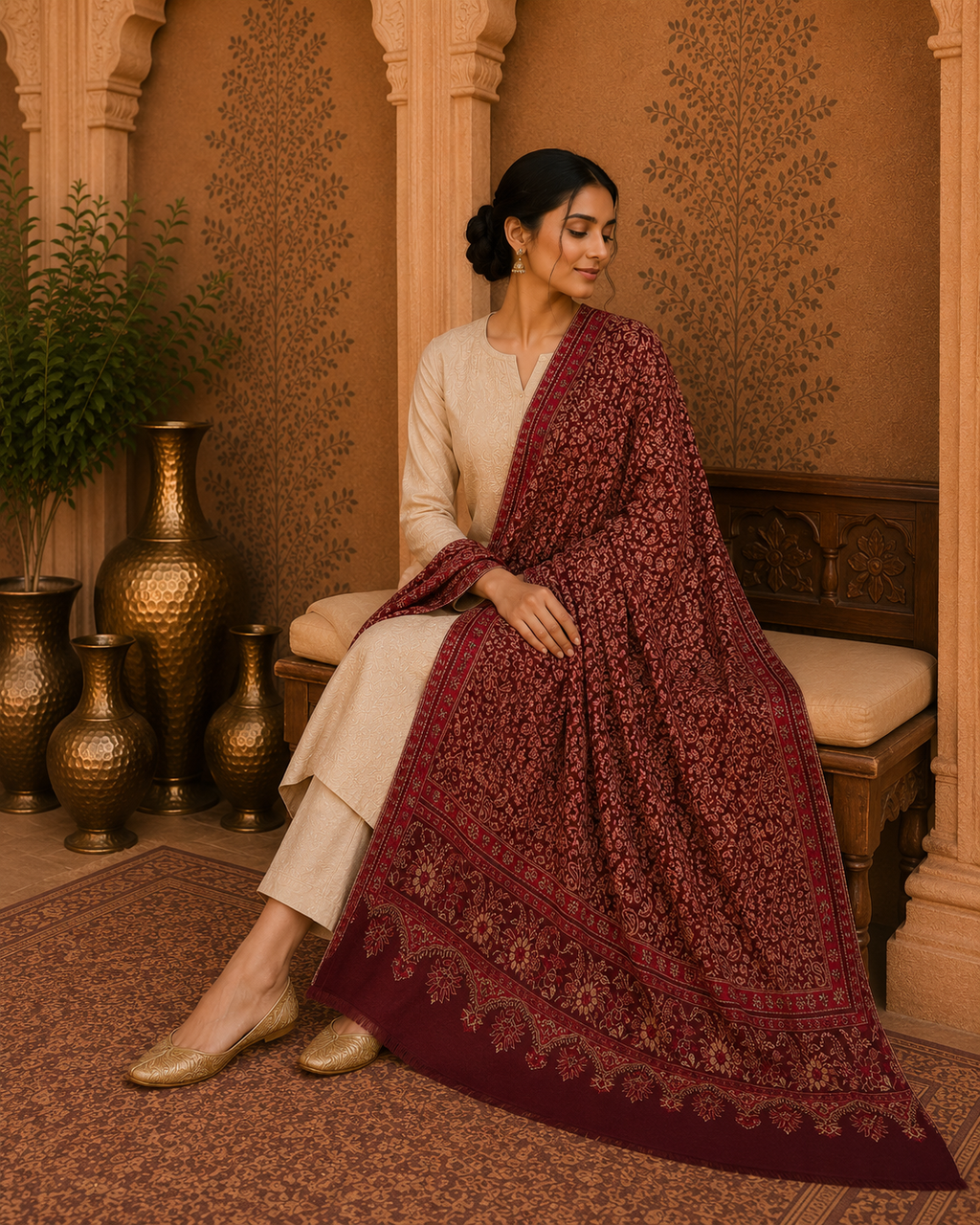 RUBY HERITAGE PAISLEY SHAWL WOMEN