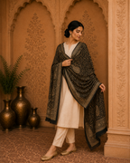 NOIR PAISLEY HERITAGE SHAWL WOMEN