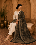 NOIR PAISLEY HERITAGE SHAWL WOMEN