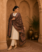 BLACK KASHMIRI KANI SHAWL, WOMEN