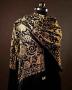 MIDNIGHT GULBAHAR EMBROIDERED STOLE WOMEN